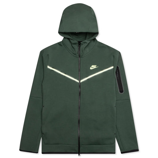 Sportswear Tech Fleece Full Zip Up Hoodie - Galactic Jade/Light Liquid Lime