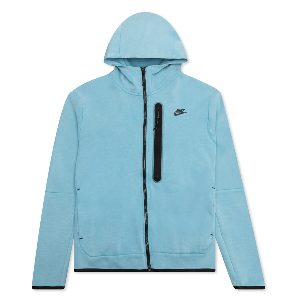 Sportswear Tech Fleece Washed Full-Zip Hoodie - Cerulean/Black