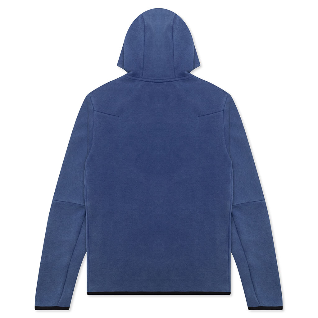 Sportswear Tech Fleece Washed Full-Zip Hoodie - Deep Royal Blue/Black