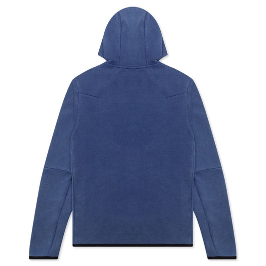 Sportswear Tech Fleece Washed Full-Zip Hoodie - Deep Royal Blue/Black