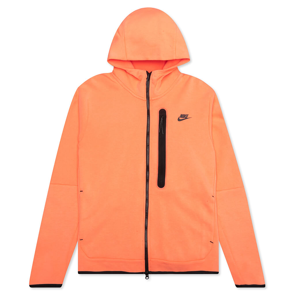 Sportswear Tech Fleece Washed Full-Zip Hoodie - Orange Frost/Black