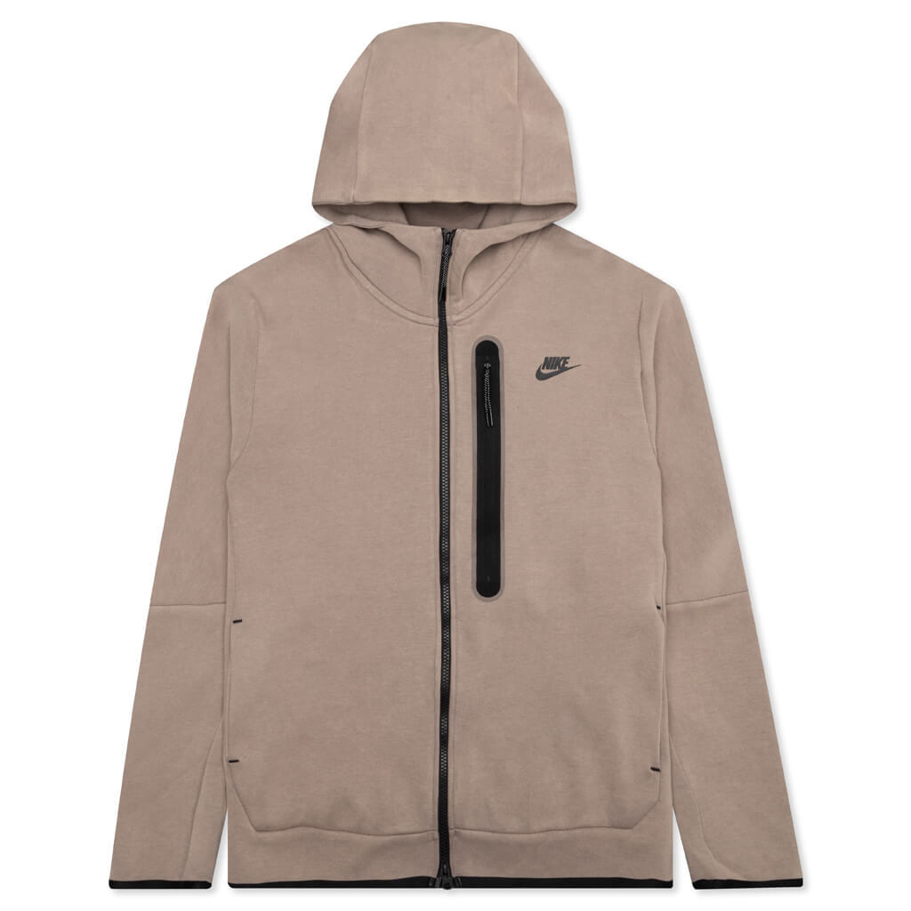 Sportswear Tech Fleece Washed Full-Zip Hoodie - Taupe Haze/Black