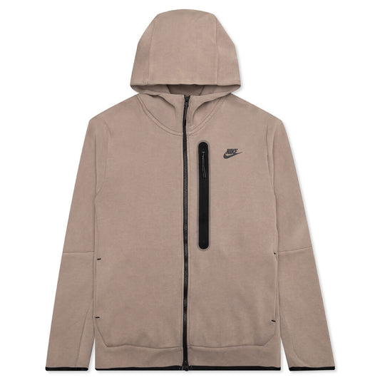 Sportswear Tech Fleece Washed Full-Zip Hoodie - Taupe Haze/Black