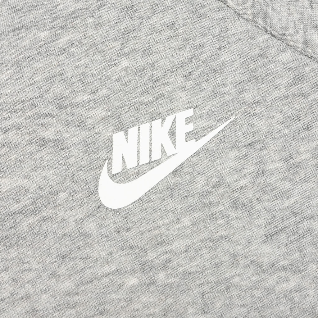 Sportswear Women's Club Essential 1/4 Zip Fleece Hoodie - Dark Grey Heather/White