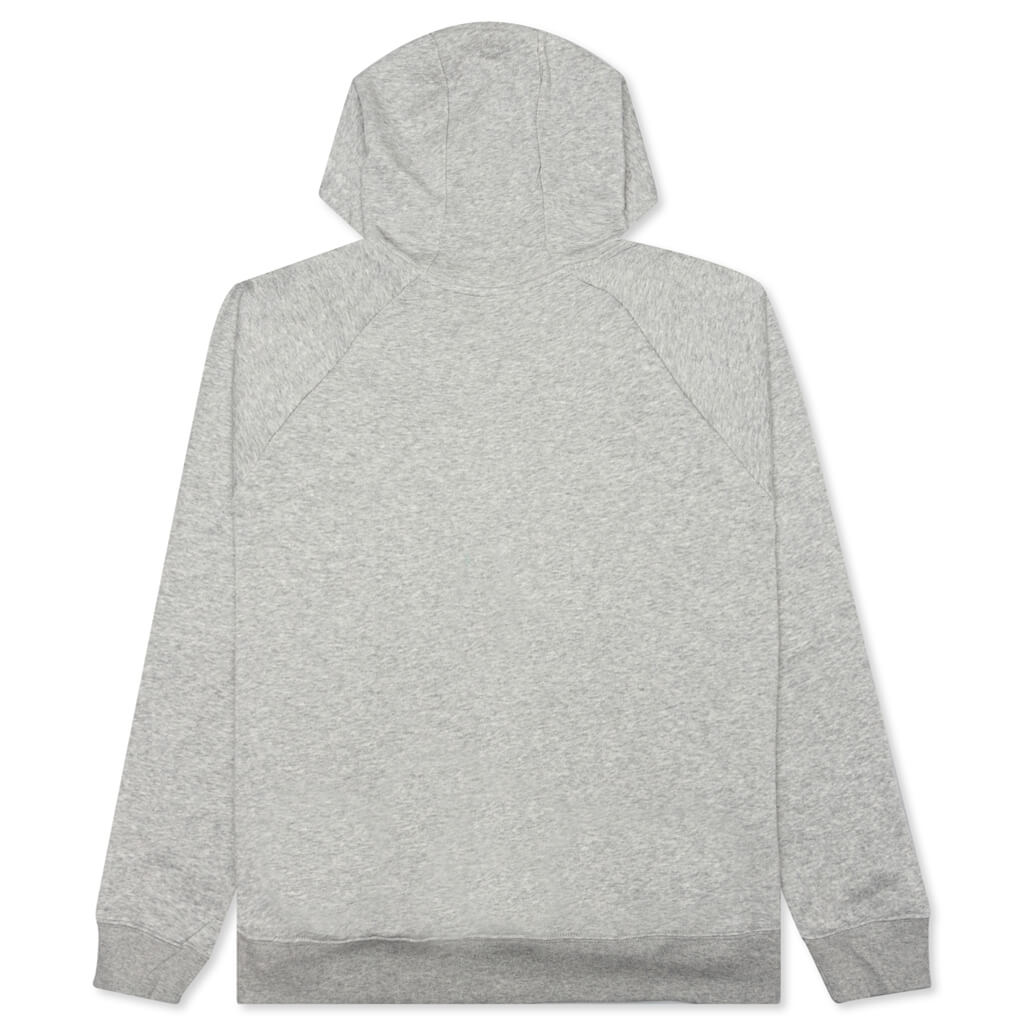 Sportswear Women's Club Essential 1/4 Zip Fleece Hoodie - Dark Grey Heather/White