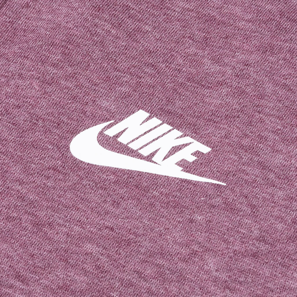 Sportswear Women's Club Essential 1/4 Zip Fleece Hoodie - Dark Wine/Heather