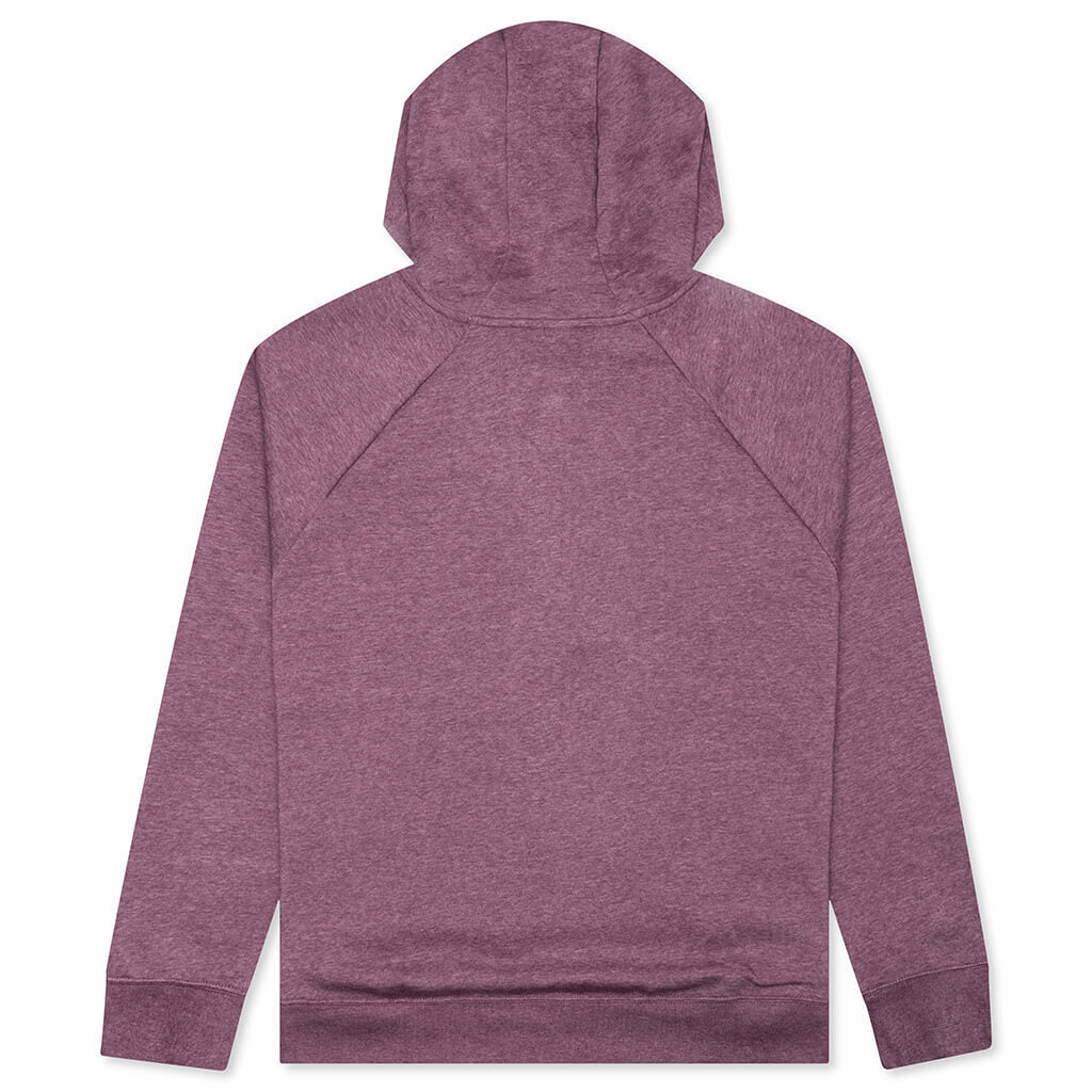 Sportswear Women's Club Essential 1/4 Zip Fleece Hoodie - Dark Wine/Heather