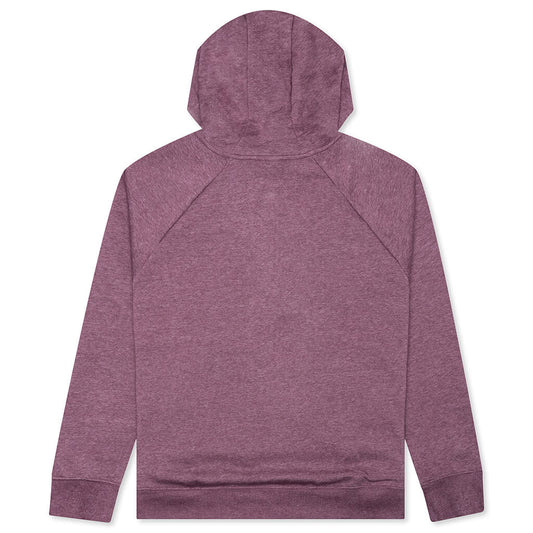 Sportswear Women's Club Essential 1/4 Zip Fleece Hoodie - Dark Wine/Heather