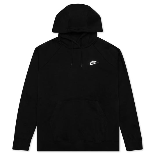 Sportswear Women’s Essential Fleece Pullover Hoodie - Black/White
