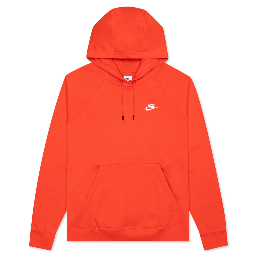 Sportswear Women’s Essential Fleece Pullover Hoodie - Chile Red/White