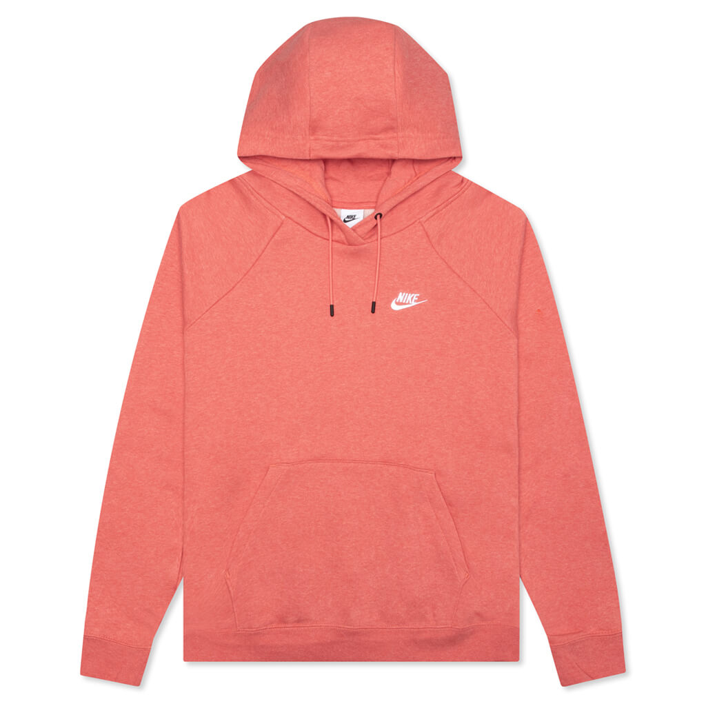 Sportswear Women’s Essential Fleece Pullover Hoodie - Magic Ember/Heather/White
