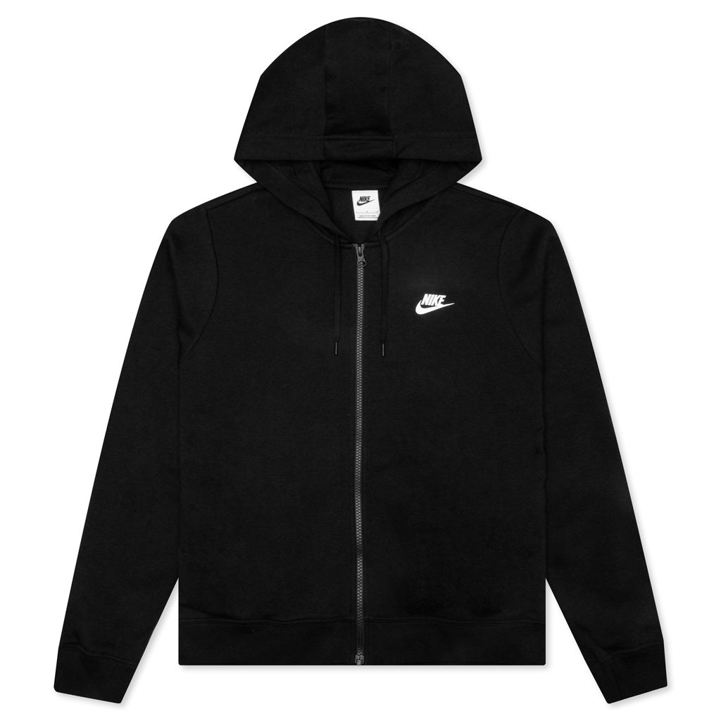 Sportswear Women's Fleece Full-Zip Hoodie - Black/White