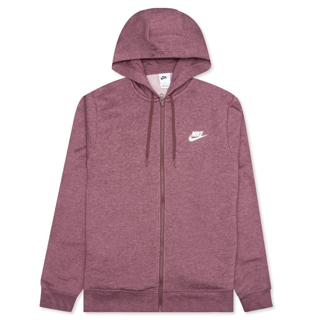 Sportswear Women's Fleece Full-Zip Hoodie - Dark Wine/Heather