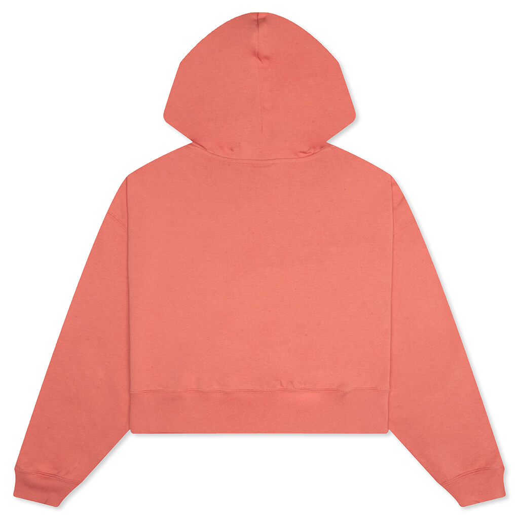 Sportswear Women's Oversized Pullover Hoodie - Madder Root/White