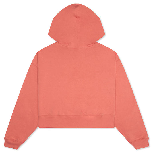 Sportswear Women's Oversized Pullover Hoodie - Madder Root/White
