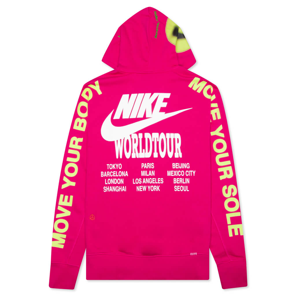 Sportswear World Tour Pullover French Terry Hoodie - Fireberry