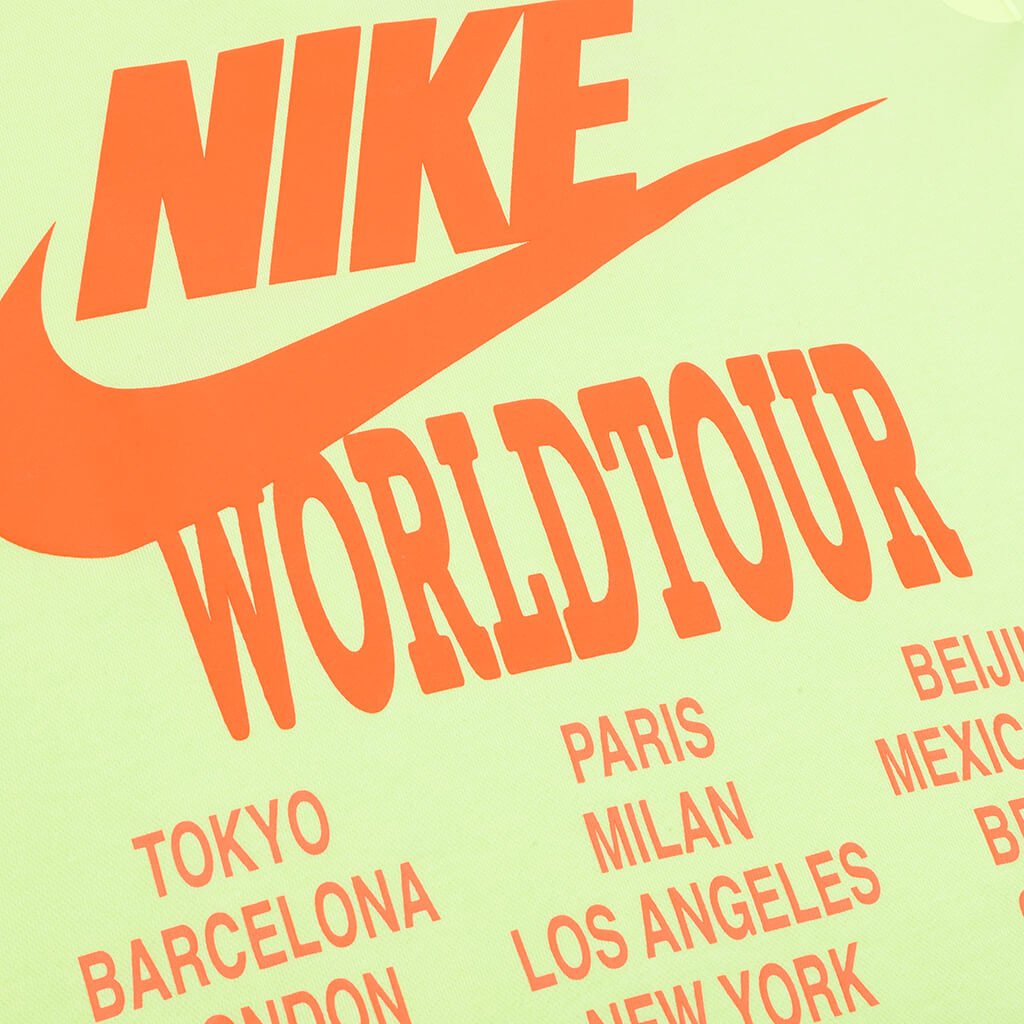 Sportswear World Tour Pullover French Terry Hoodie - Light Liquid Lime