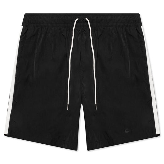 Unlined Woven Track Shorts - Black/Sail