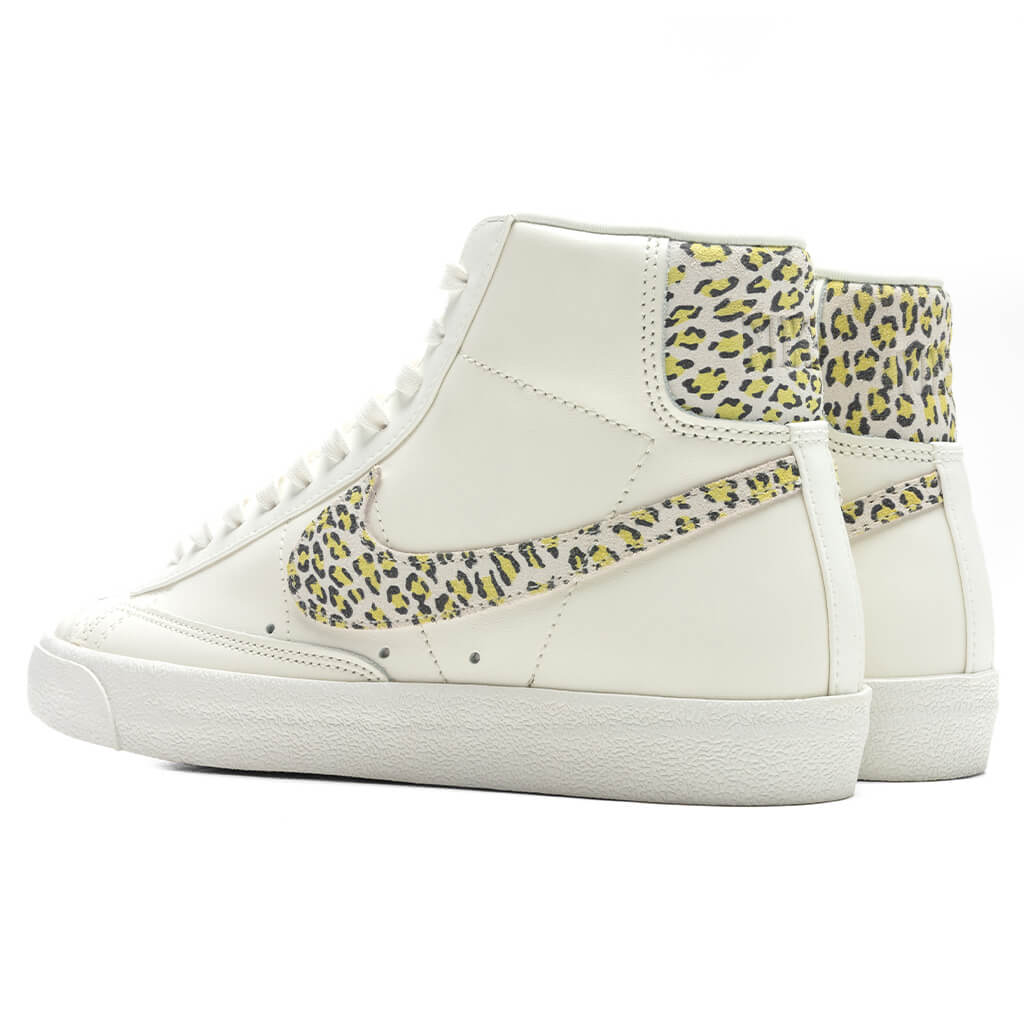 Women's Blazer Mid '77 SE 'Leopard' - Sail/Light Lemon Twist