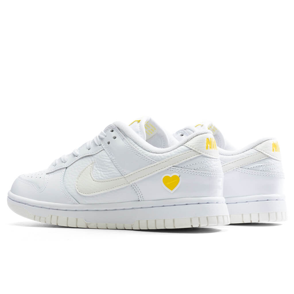 Women's Dunk Low Yellow Heart - White/Optic Yellow