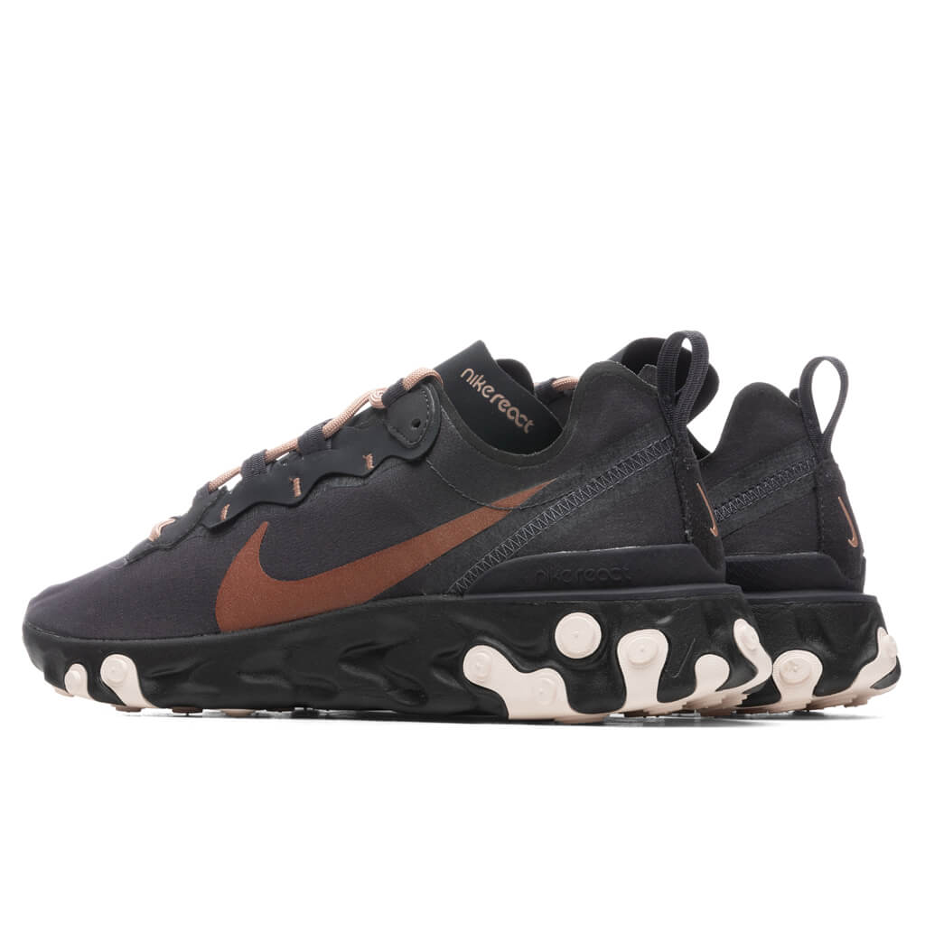 Women's React Element 55 - Oil Grey/Oil Grey/Echo Pink