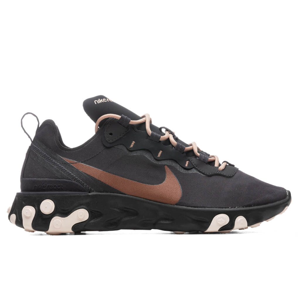 Women's React Element 55 - Oil Grey/Oil Grey/Echo Pink
