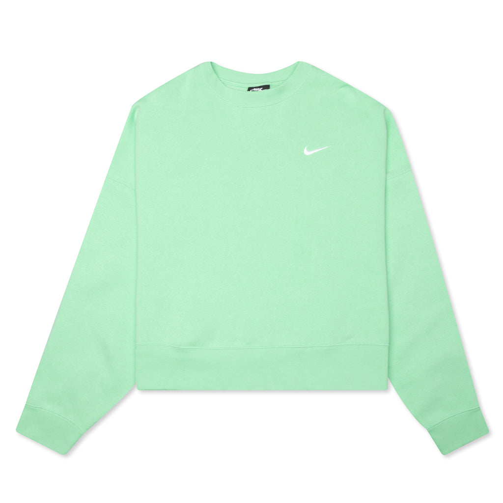 Women's Sportswear Essentials Fleece Crew - Cucumber Calm/White