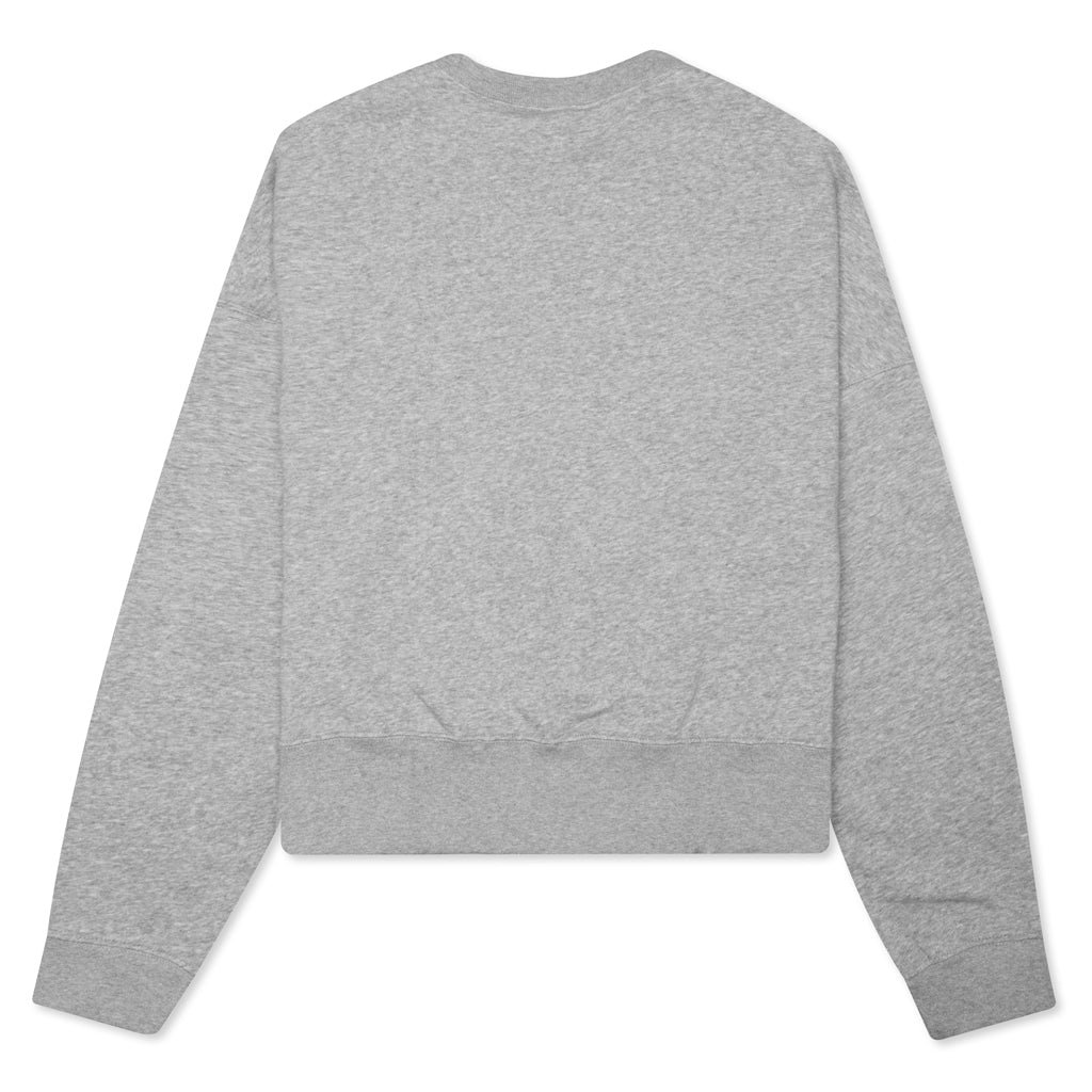 Women's Sportswear Essentials Fleece Crew - Dark Grey Heather/White