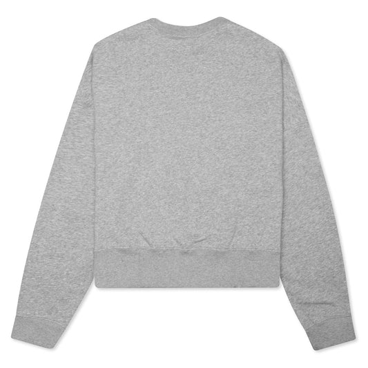 Women's Sportswear Essentials Fleece Crew - Dark Grey Heather/White