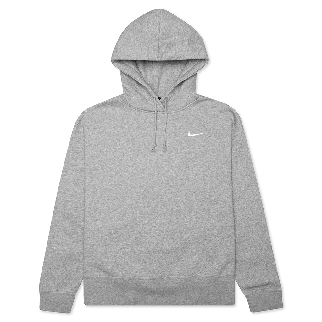 Women's Sportswear Fleece Hoodie - Dark Grey Heather/Matte Silver