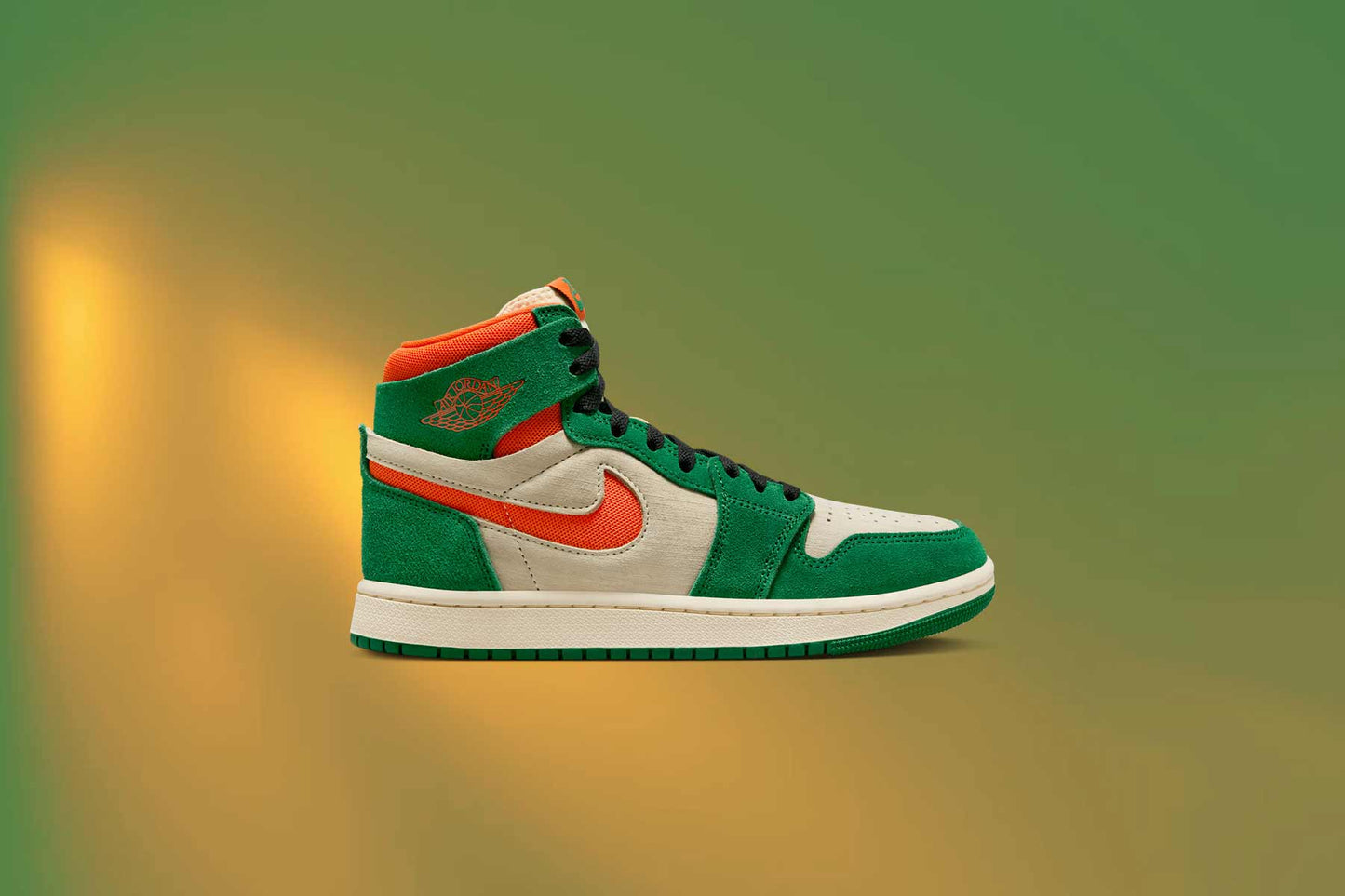 Women's Air Jordan 1 Zoom CMFT 2 - Pine Green/Orange Blaze/Muslin