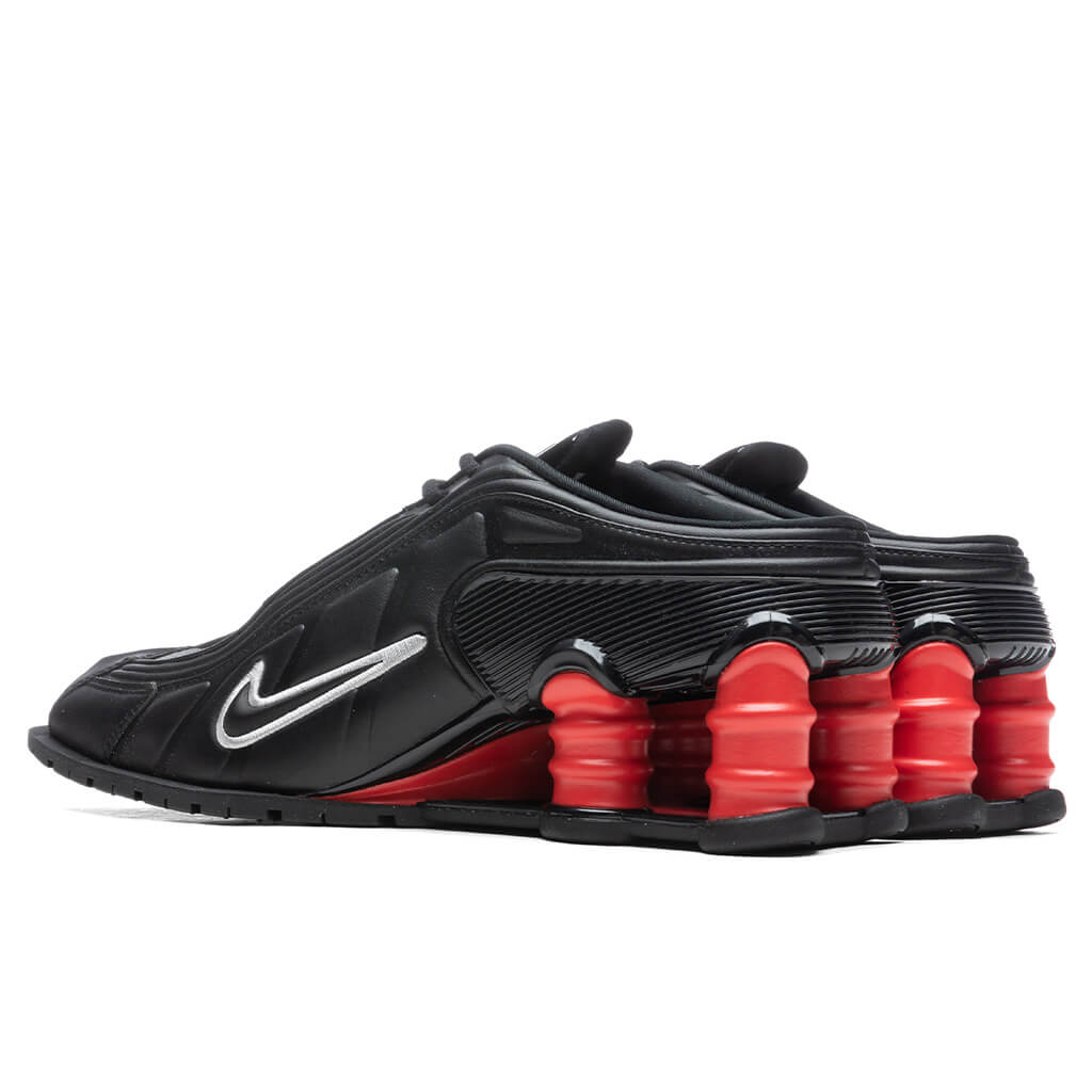Nike x Martine Rose Women's Shox MR4 - Black/Metallic Silver/Comet Red