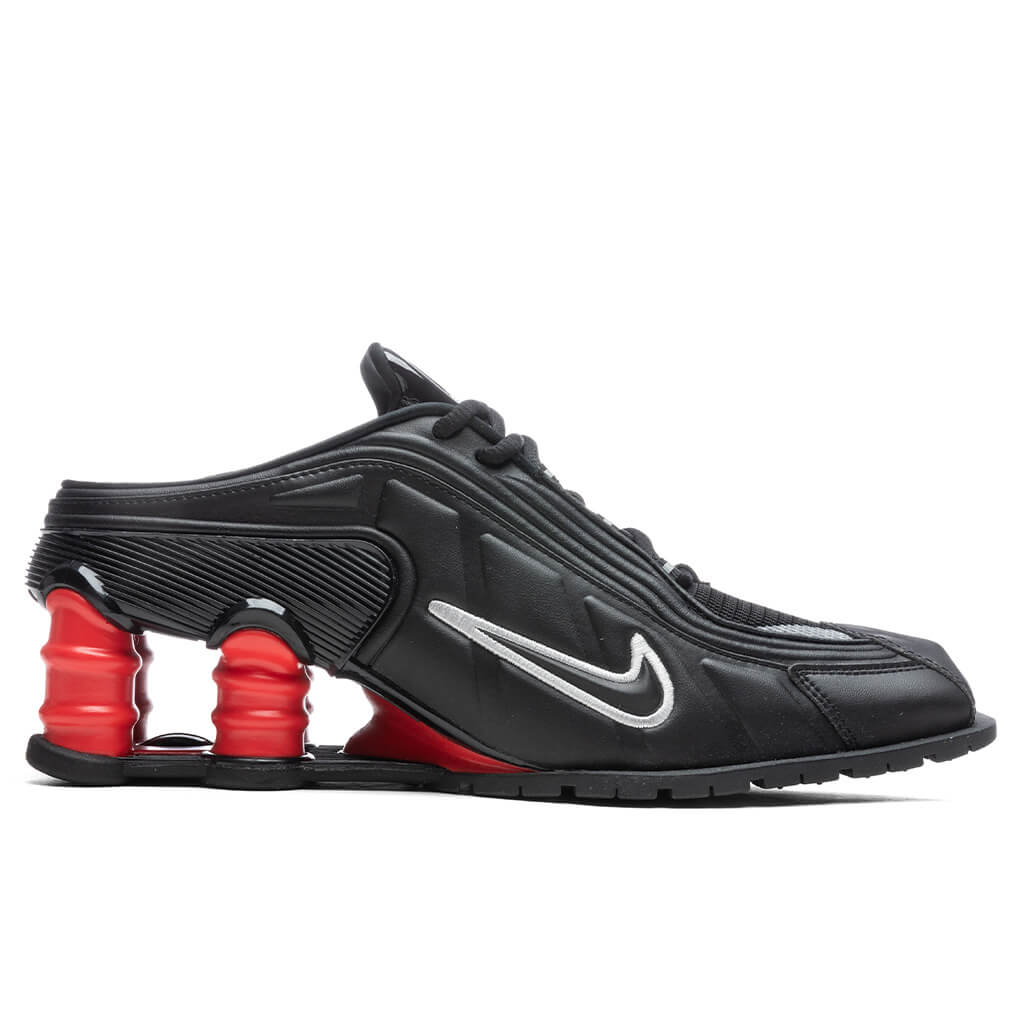 Nike x Martine Rose Women's Shox MR4 - Black/Metallic Silver/Comet Red