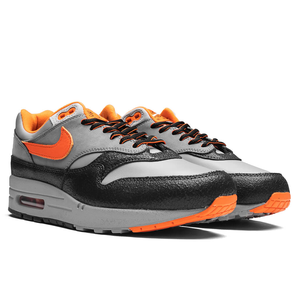 Nike x HUF Air Max 1 'Brilliant Orange' - Anthracite/Brilliant Orange/Medium Grey