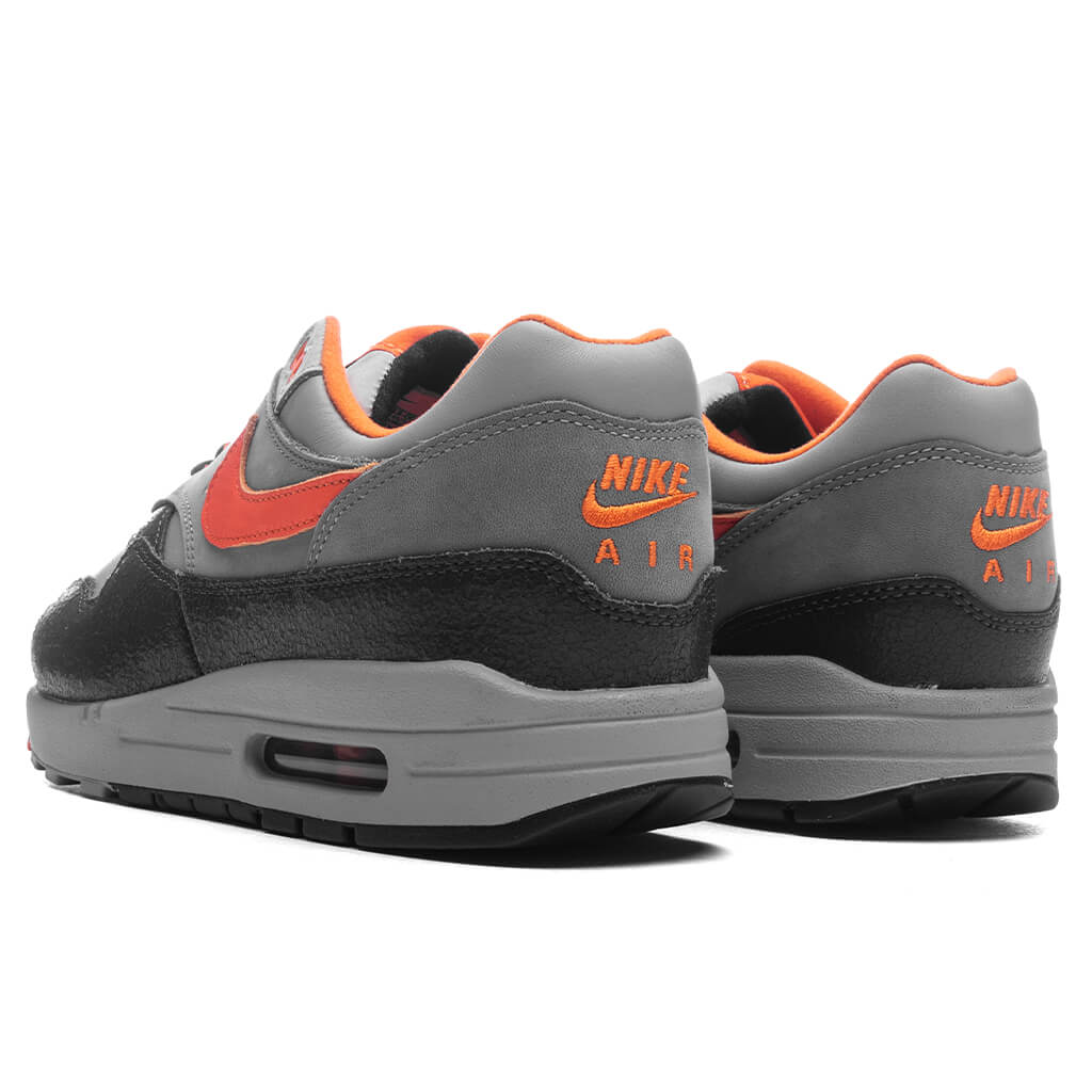 Nike x HUF Air Max 1 'Brilliant Orange' - Anthracite/Brilliant Orange/Medium Grey