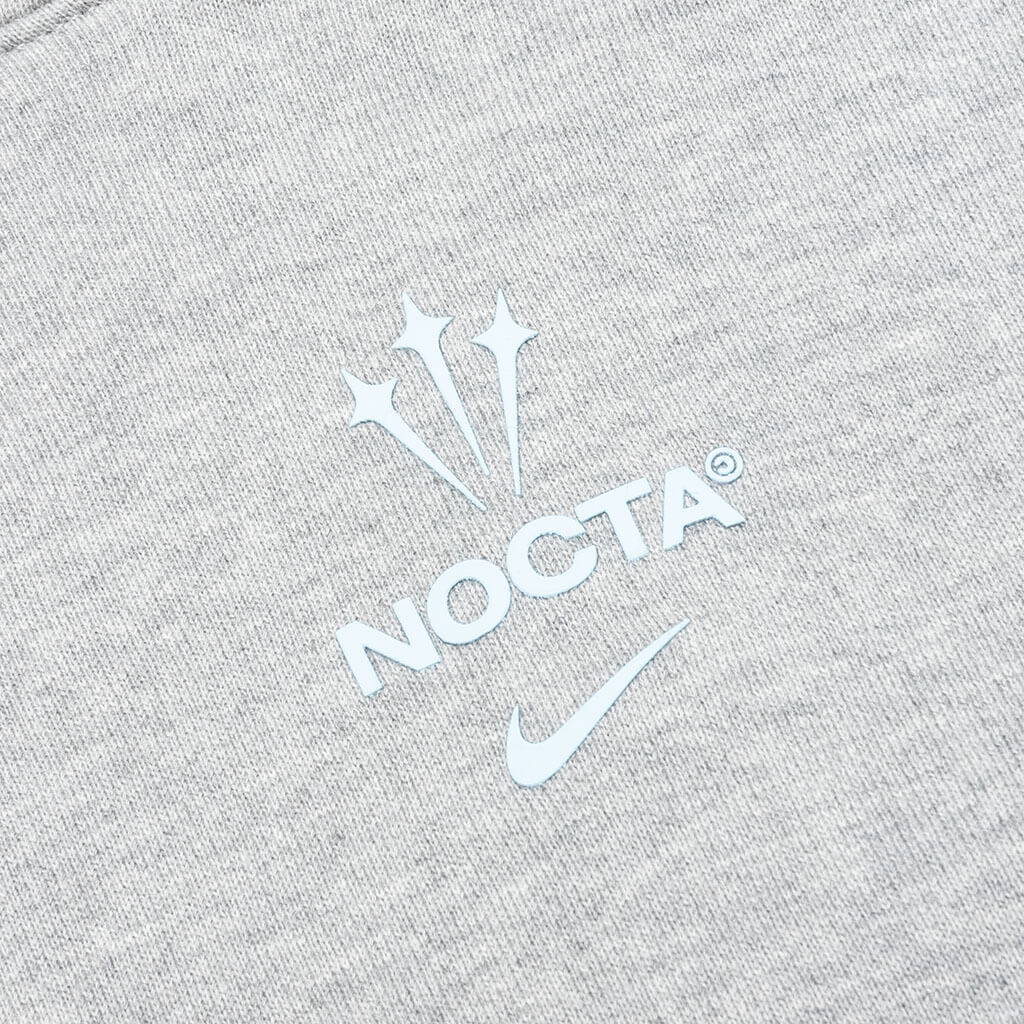 Nike x NOCTA Basketball Hoodie - Dark Grey Heather/Cobalt Tint