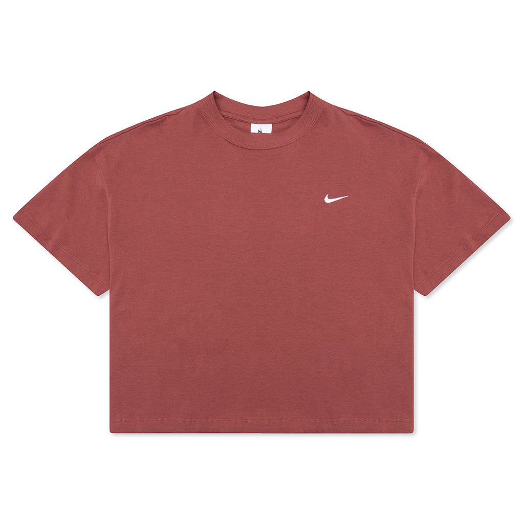 NikeLab Women's Fleece T-Shirt - Cedar/White