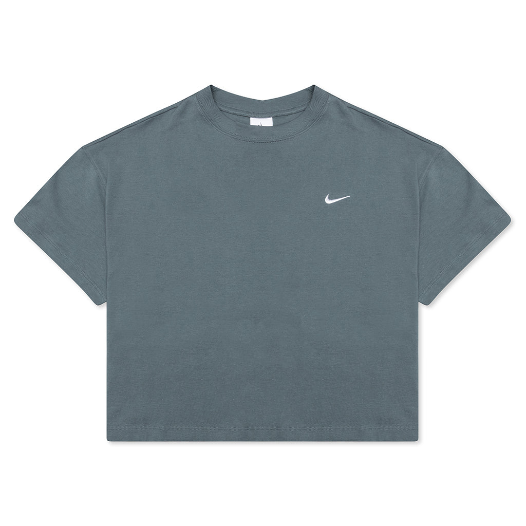 NikeLab Women's Fleece T-Shirt - Hasta/White