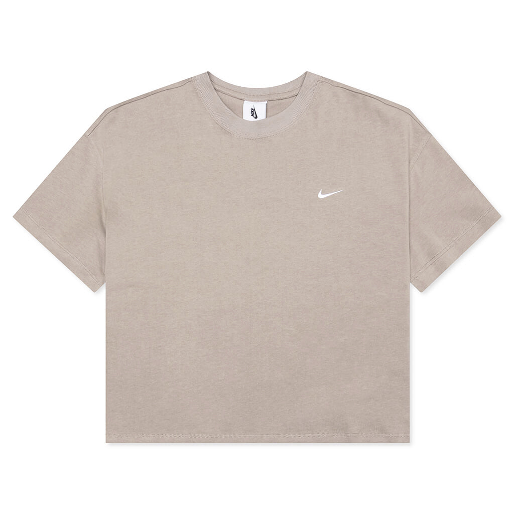 NikeLab Women's Fleece T-Shirt - Malt/White