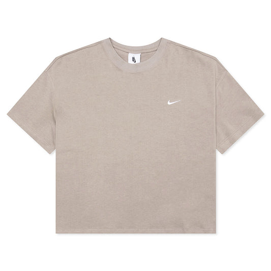 NikeLab Women's Fleece T-Shirt - Malt/White