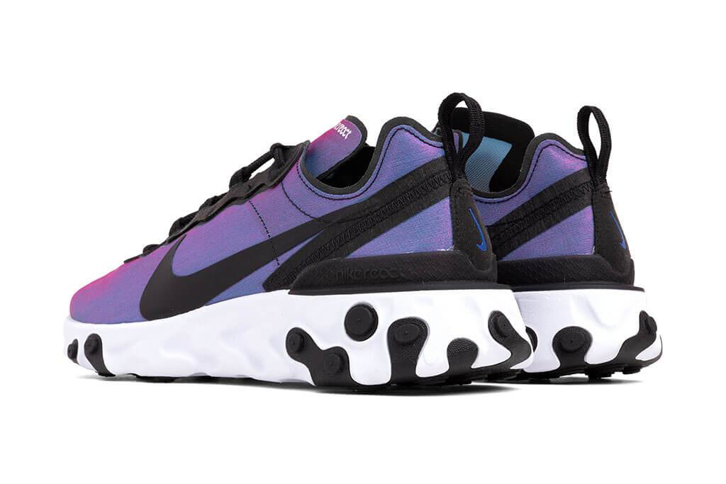 Women's React Element 55 Premium - Black/Black-Laser Fuchsia-White