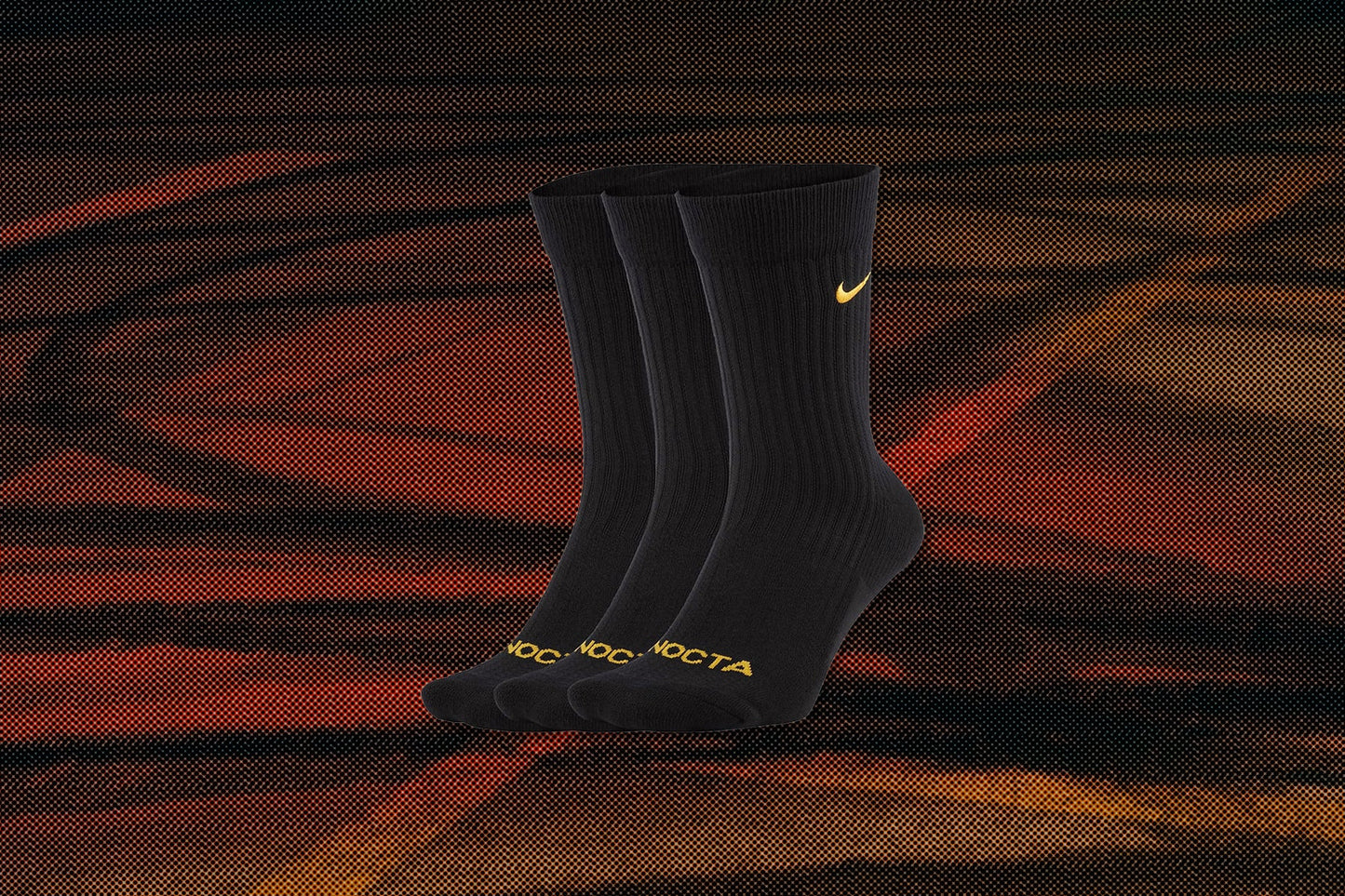 Nike x NOCTA NRG SNKR Sox Crew 3PR - Black/University Gold