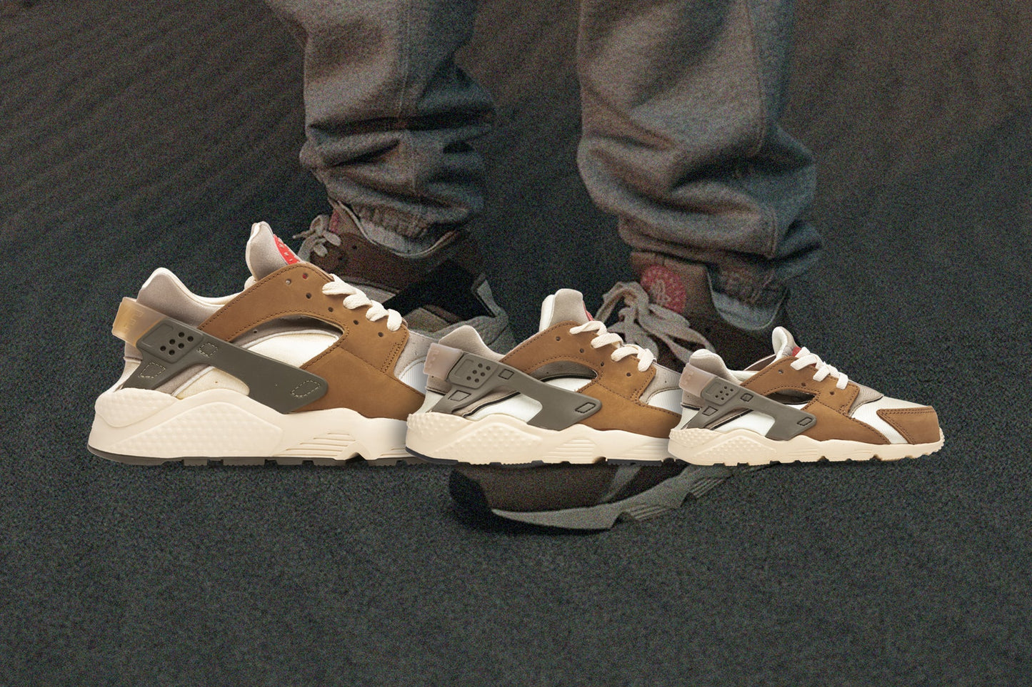 Nike x Stussy Huarache Run LE (PS) - Desert Oak/Reed