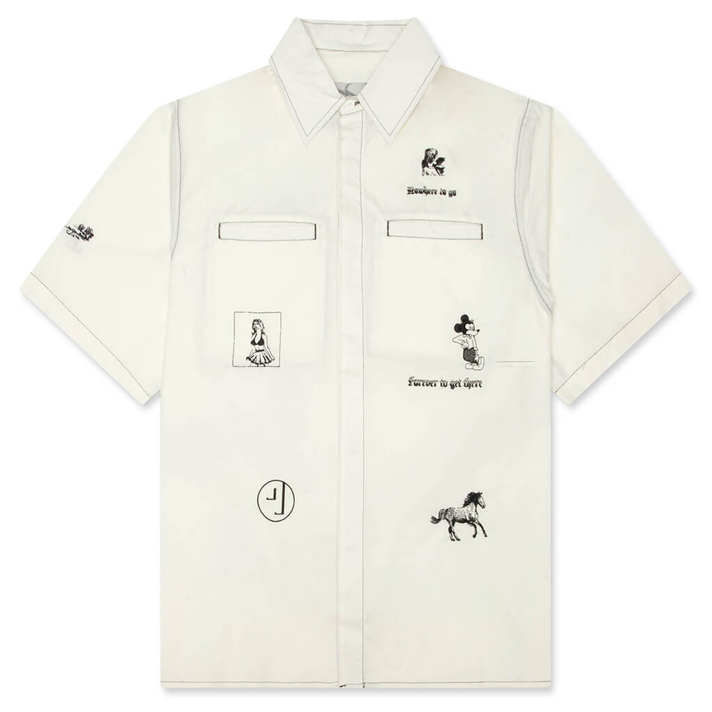No Where Button Up - Birch