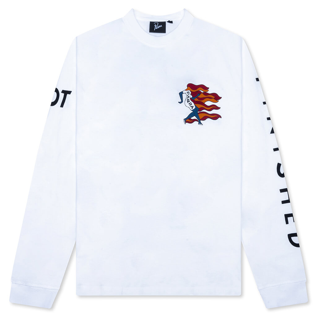 Not Finished Long Sleeve T-Shirt - White