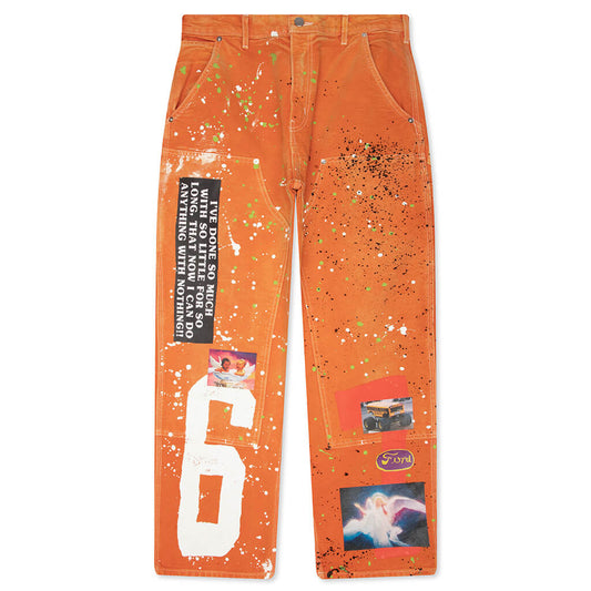 Nothing Personal Double Knee Jeans - Orange
