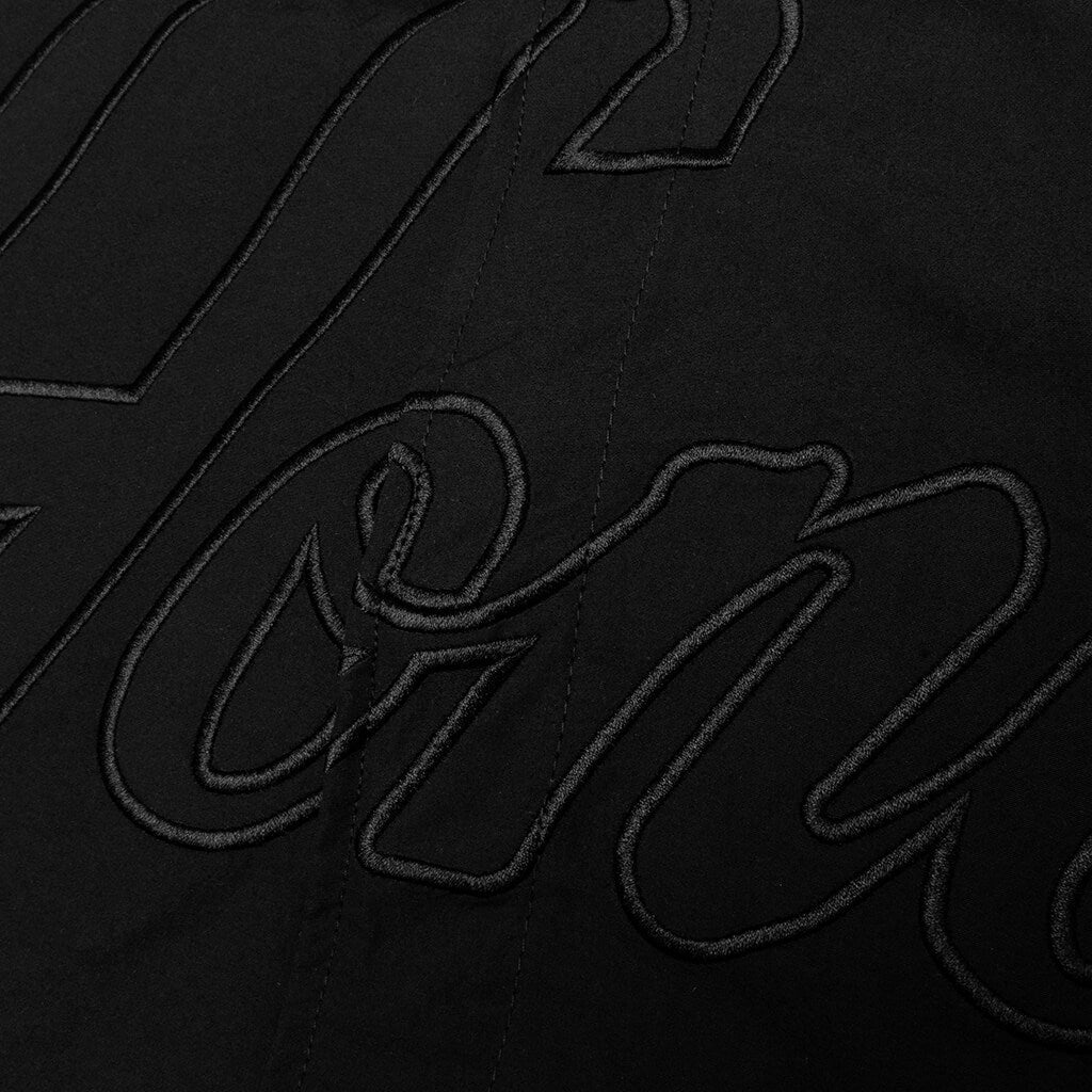 Nylon Bomber Jacket - Black