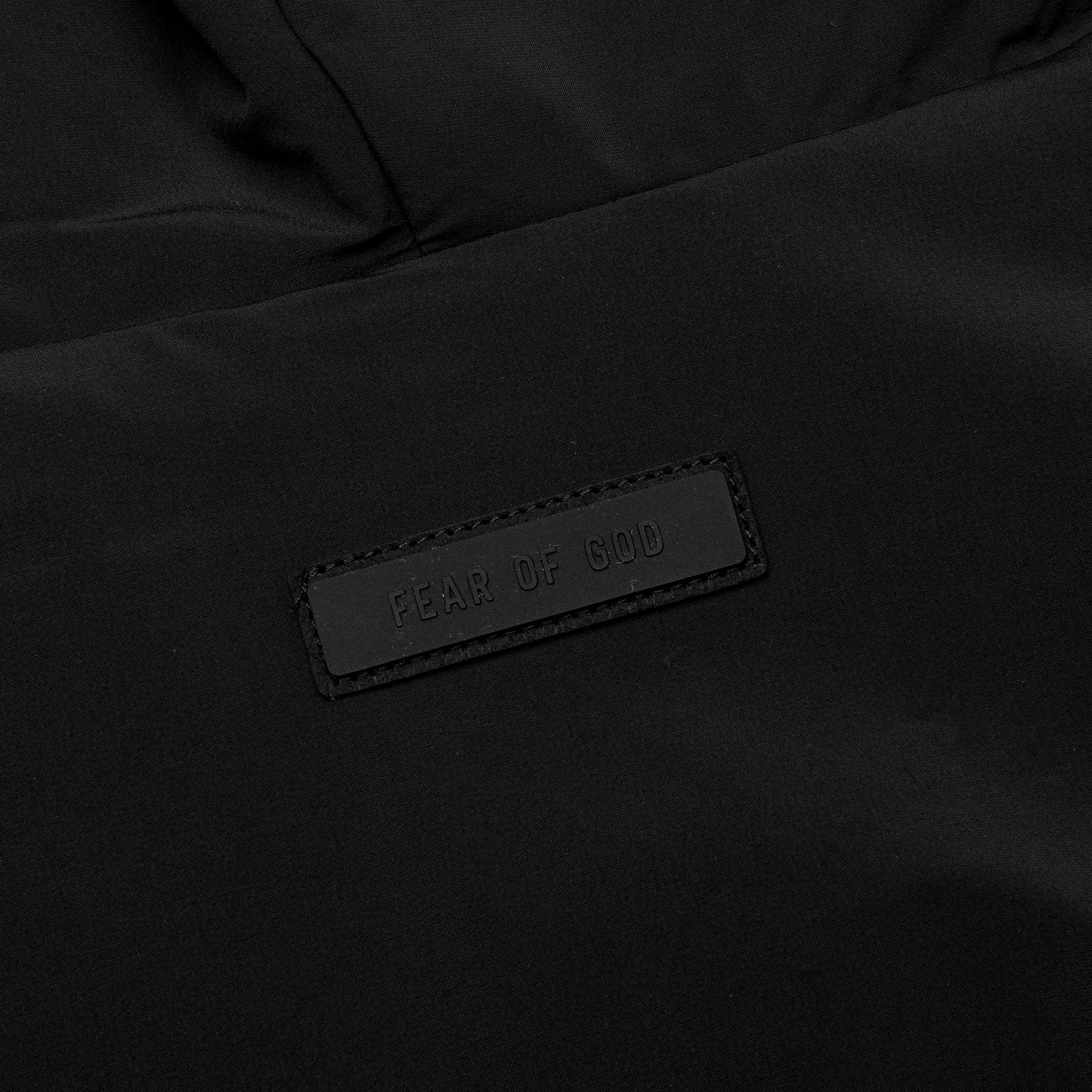 Nylon Fleece Hooded Sweater - Jet Black