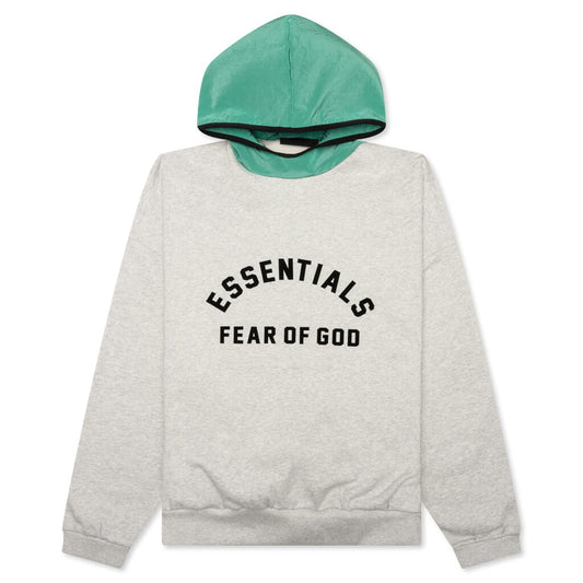 Nylon Fleece Hoodie - Light Heather Grey