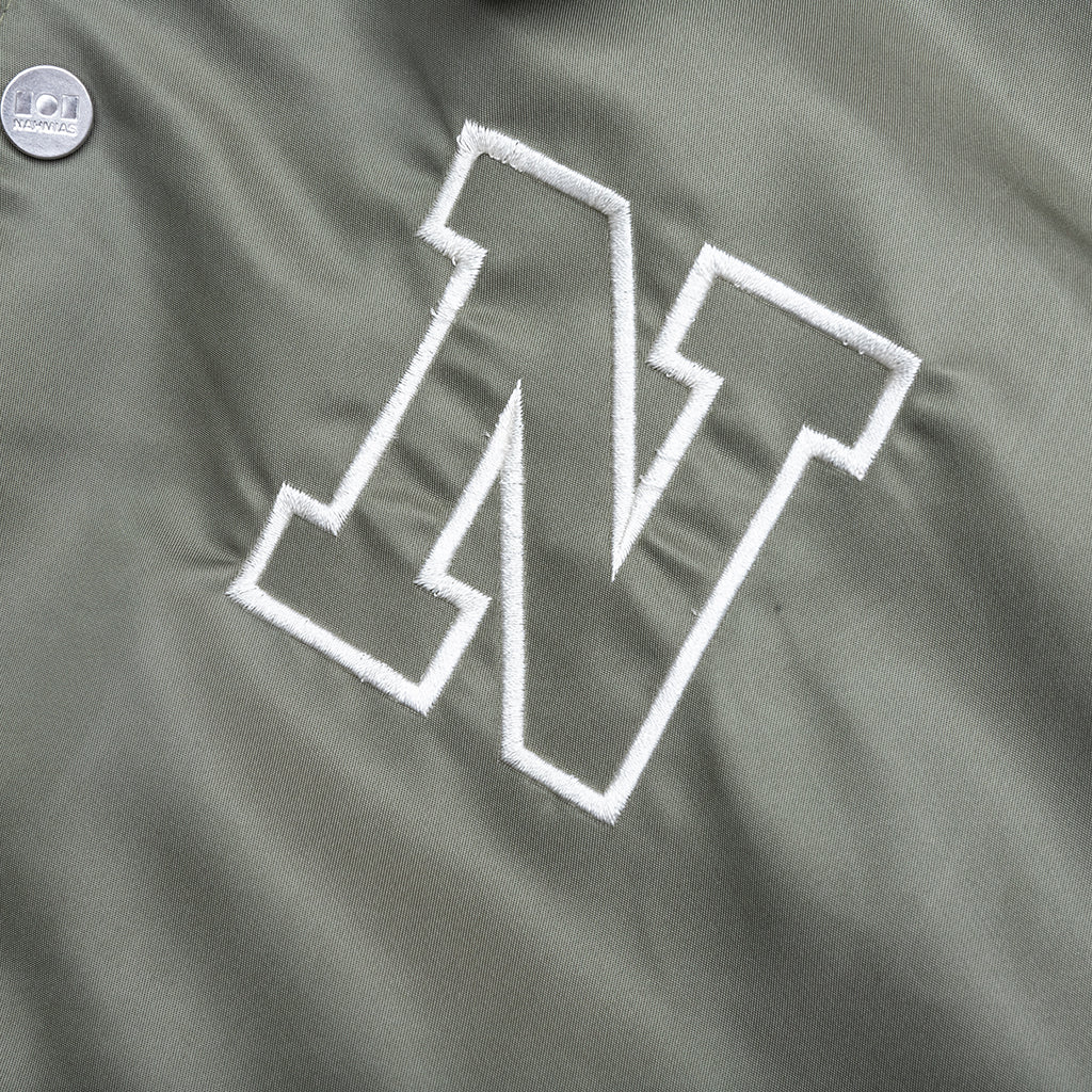 Nylon Hooded Bomber - Army Green